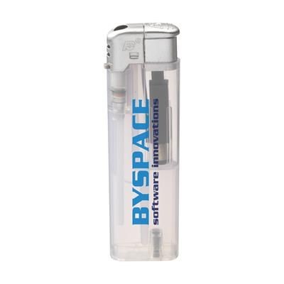 Branded Promotional TRANSSILVER LIGHTER in Transparent Lighter From Concept Incentives.