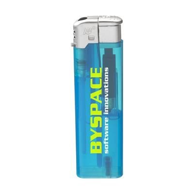 Branded Promotional TRANSSILVER LIGHTER in Light Blue Lighter From Concept Incentives.