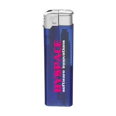 Branded Promotional TRANSSILVER LIGHTER in Dark Blue Lighter From Concept Incentives.