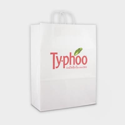 Branded Promotional GREEN & GOOD LARGE SUSTAINABLE KRAFT PAPER BAG with Twisted Handles Carrier Bag From Concept Incentives.