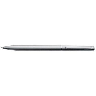 Branded Promotional ELEGANT SLIM LINE SILVER METAL BALL PEN with Silver Chrome Trim Pen From Concept Incentives.