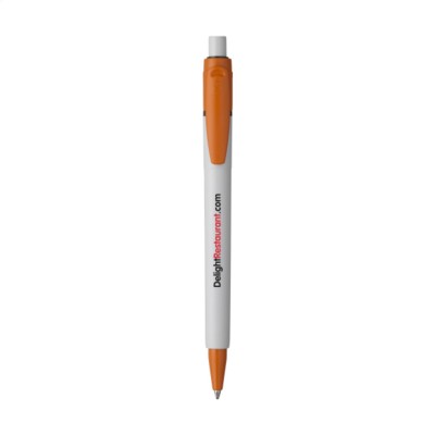 Branded Promotional STILOLINEA BARON 03 COLOR PEN in Orange Pen From Concept Incentives.