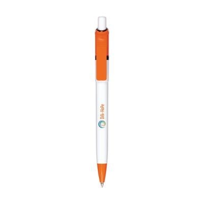 Branded Promotional STILOLINEA DUCAL COLOR PEN in Orange Pen From Concept Incentives.