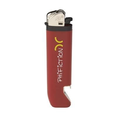 Branded Promotional FLINT OPENER LIGHTER in Red Lighter From Concept Incentives.