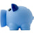 Branded Promotional PLASTIC PIGGY BANK MONEY BOX in Light Blue Money Box From Concept Incentives.