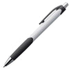 Branded Promotional PLASTIC BALL PEN in White & Black Pen From Concept Incentives.