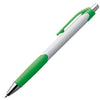 Branded Promotional PLASTIC BALL PEN in White & Green Pen From Concept Incentives.