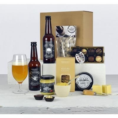 Branded Promotional BEER, CHEESE AND CHOCOLATE HAMPER Spirit Drink From Concept Incentives.