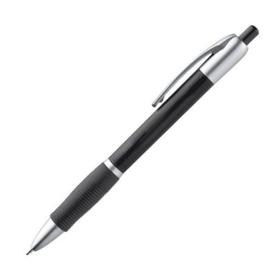 Branded Promotional PLASTIC BALL PEN in Frosted Black Pen From Concept Incentives.