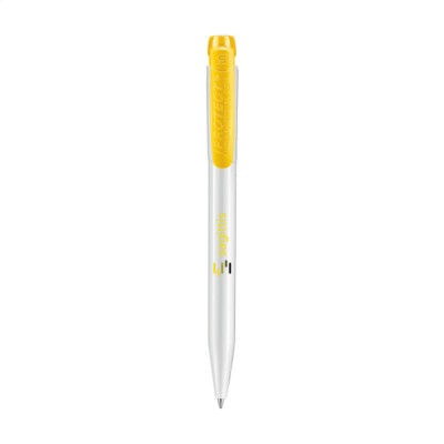 Branded Promotional STILOLINEA IPROTECT PEN in Yellow Pen From Concept Incentives.