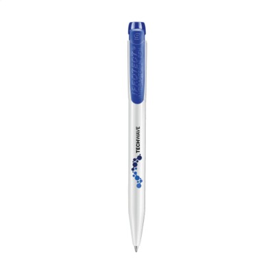 Branded Promotional STILOLINEA IPROTECT PEN in Dark Blue Pen From Concept Incentives.