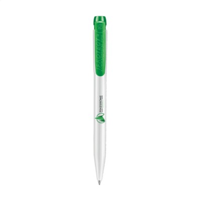 Branded Promotional STILOLINEA IPROTECT PEN in Green Pen From Concept Incentives.