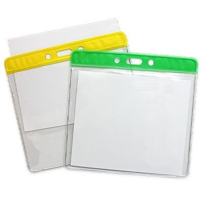 Branded Promotional COLOUR CODED VINYL BADGE HOLDER - 92 X 111MM INSERT Credit Card Holder From Concept Incentives.