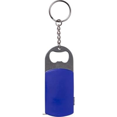 Branded Promotional BOTTLE OPENER with Steel Keyring in Cobalt Blue Bottle Opener From Concept Incentives.
