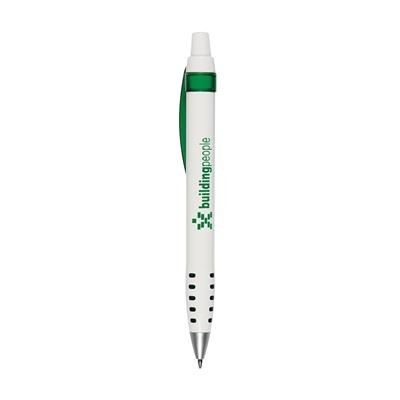 Branded Promotional TRANS TRIM BALL PEN in Green Pen From Concept Incentives.