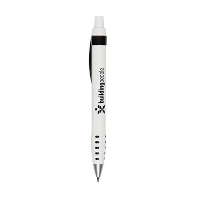 Branded Promotional TRANS TRIM BALL PEN in Black Pen From Concept Incentives.