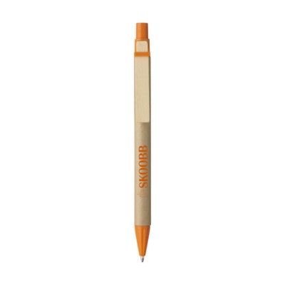 Branded Promotional PAPERWRITE CARDBOARD CARD PEN in Orange Pen From Concept Incentives.