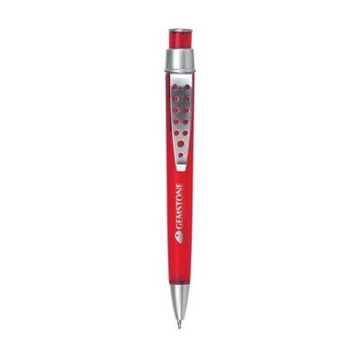 Branded Promotional SUN FROST BALL PEN in Red Pen From Concept Incentives.