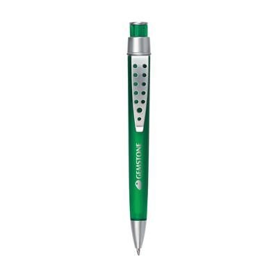 Branded Promotional SUN FROST BALL PEN in Green Pen From Concept Incentives.