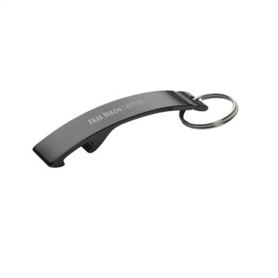 Branded Promotional ALUMINIUM METAL OPENER in Black Bottle Opener From Concept Incentives.
