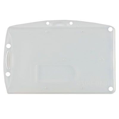 Branded Promotional SEMI-RIGID ONE-CARD HOLDER with Thumb Notch - Frosted Credit Card Holder From Concept Incentives.