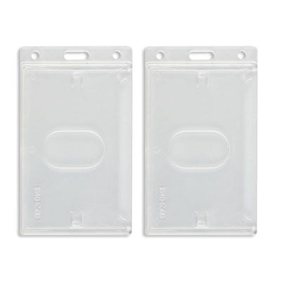 Branded Promotional CUSTOM VERTICAL RIGID ONE-CARD HOLDER with Thumb Notch - Frosted Credit Card Holder From Concept Incentives.