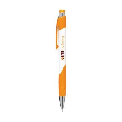 Branded Promotional COLOUR BOW PEN in Orange Pen From Concept Incentives.