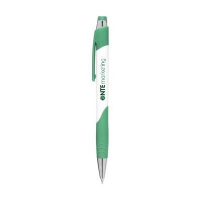 Branded Promotional COLOUR BOW PEN in Green Pen From Concept Incentives.