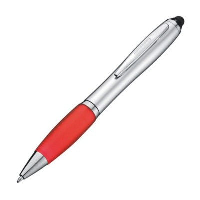 Branded Promotional PLASTIC BALL PEN & PDA STYLUS in Red Pen From Concept Incentives.