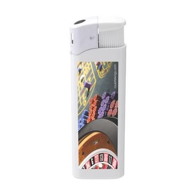 Branded Promotional TOPFIRE LIGHTER in White Lighter From Concept Incentives.