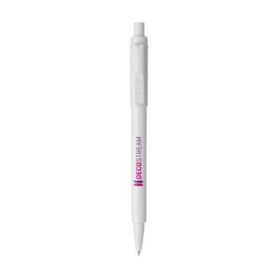 Branded Promotional STILOLINEA BARON COLOUR PEN in White Pen From Concept Incentives.