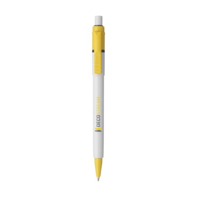 Branded Promotional STILOLINEA BARON COLOUR PEN in Yellow Pen From Concept Incentives.