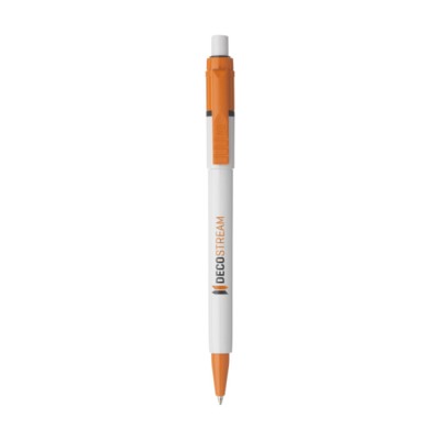 Branded Promotional STILOLINEA BARON COLOUR PEN in Orange Pen From Concept Incentives.