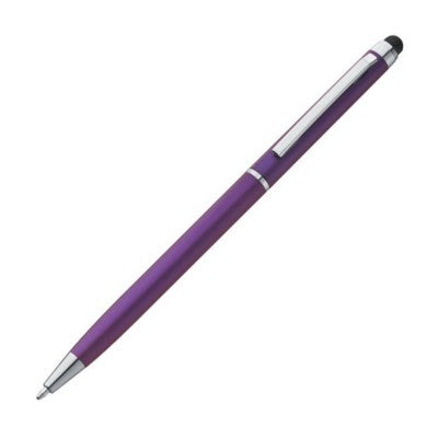 Branded Promotional PLASTIC BALL PEN & PDA TOUCH SCREEN STYLUS in Violet Pen From Concept Incentives.