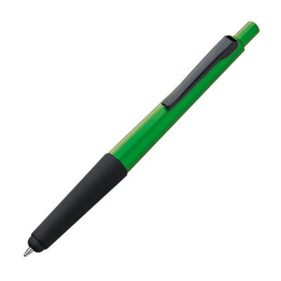 Branded Promotional PLASTIC BALL PEN & PDA TOUCH SCREEN STYLUS in Green Pen From Concept Incentives.