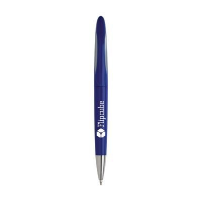 Branded Promotional LUNAR COLOUR BALL PEN in Dark Blue Pen From Concept Incentives.