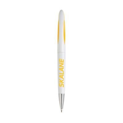 Branded Promotional LUNAR BALL PEN in Yellow Pen From Concept Incentives.