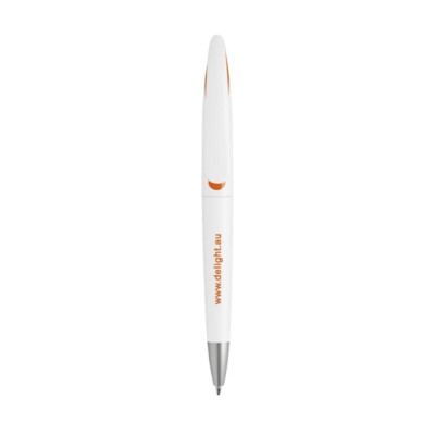 Branded Promotional SWAN PEN in Orange Pen From Concept Incentives.