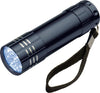 Branded Promotional MONTARGIS 9 LED METAL TORCH in Black Torch From Concept Incentives.