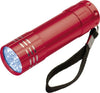 Branded Promotional MONTARGIS 9 LED METAL TORCH in Red Torch From Concept Incentives.