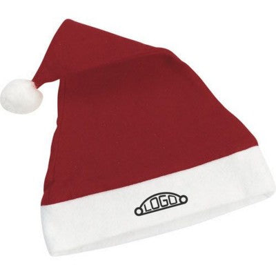 Branded Promotional FATHER CHRISTMAS SANTA HAT in Red Hat From Concept Incentives.