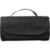 Branded Promotional FLEECE TRAVEL PICNIC BLANKET in Black Blanket From Concept Incentives.