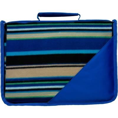 Branded Promotional FLEECE PICNIC BLANKET with Plastic Backing in Cobalt Blue Blanket From Concept Incentives.
