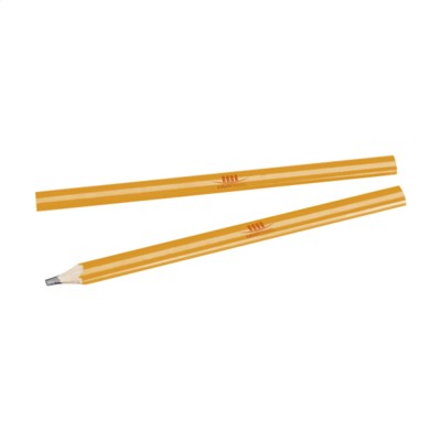 Branded Promotional CARPENTER WOOD PENCIL in Yellow Pencil From Concept Incentives.