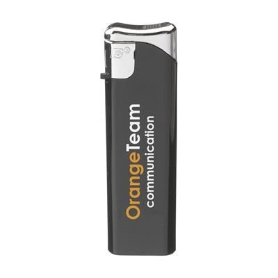 Branded Promotional LUMINACOLOUR LIGHTER in Black Lighter From Concept Incentives.