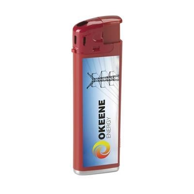 Branded Promotional LED-LIGHTER LIGHTER in Red Lighter From Concept Incentives.