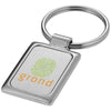 Branded Promotional SERGIO RECTANGULAR METAL KEYRING CHAIN in Silver Keyring From Concept Incentives.