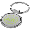 Branded Promotional ORLENE ROUND KEYRING CHAIN in Silver Keyring From Concept Incentives.