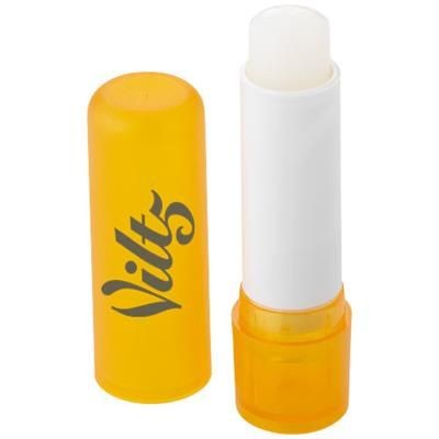 Branded Promotional DEALE LIP BALM STICK in Orange Lip Balm From Concept Incentives.