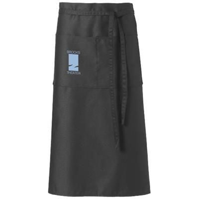 Branded Promotional SKYLA BARTENDER APRON in Black Solid Apron From Concept Incentives.